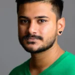 face young handsome indian man looking camera studio portrait handsome indian man beard isolated against white 160794332